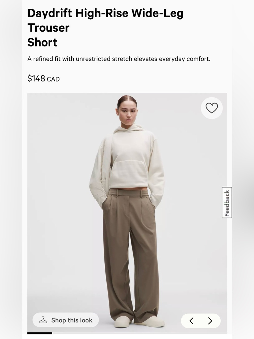 lululemon athletica Daydrift High-Rise Wide-Leg Trouser Nomad